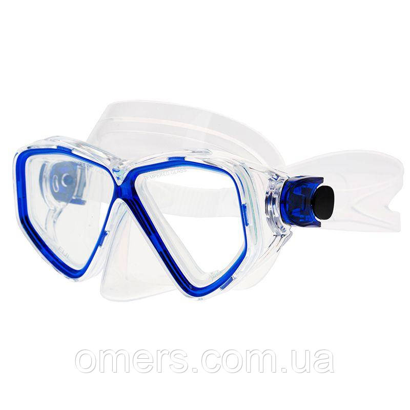 Маска Marlin Fiji прозорий силікон, синя