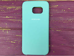 Чохол Silicone Cover для Samsung Galaxy S6 Edge SM-G925F Блакитний