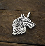 Підвіска срібна Вовк Оберіг, фото 2