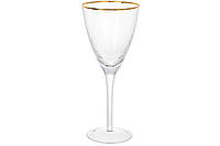 Бокал для красного вина с золотым кантом Donna 370мл, материал стекло, в упаковке 4шт. (579-239)