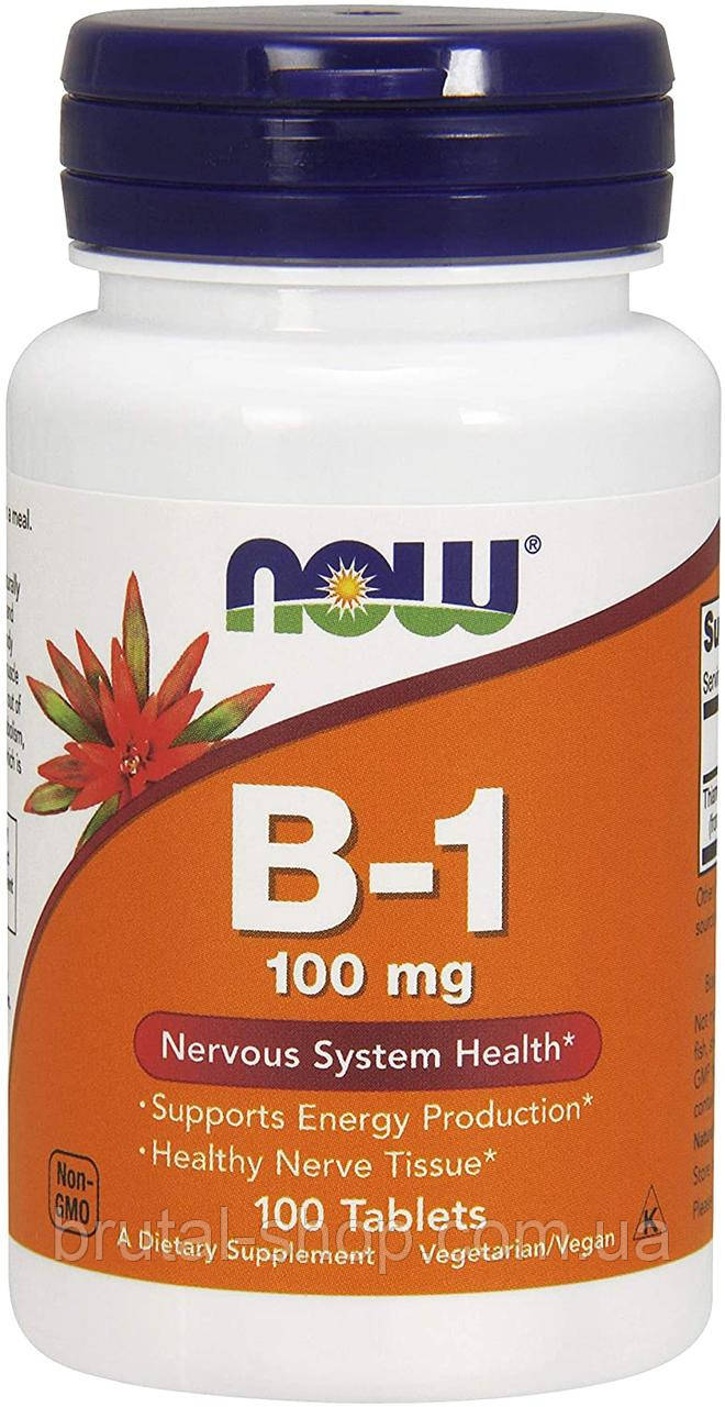 Вітамін В1 (Тіамін), Now Foods Vitamin B1 100 мг (100tab)
