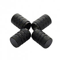 Ковпачки на ніпель для автомобіля Alitek 3Stripes Classic Black (4 шт), фото 3
