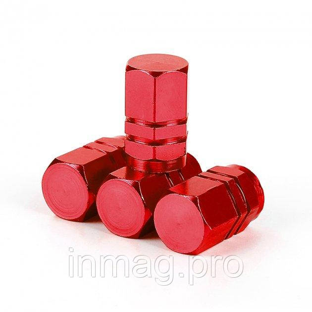 Колпачки на ниппель Alitek Square Red (4 шт) - фото 1 - id-p1439111575