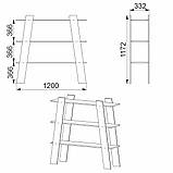 Полиця настінна Компанит П-28 Дуб сонома (120х33, 2х117, 2 см), фото 2