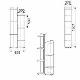 Полиця настінна Компанит П-29 Бук (61,7х27,6х160,7 см), фото 2