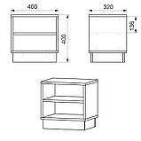 Тумбочка нічна Компанит ПКТ-7 Венге темний + венге світлий (40х32х40 см), фото 2