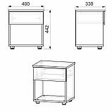 Тумбочка нічна Компанит ПКТ-8 Горіх екко (40х33х44,2 см), фото 2