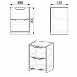 Тумбочка ножова Компаніт ПКТ-9 Венге темний (48х42х66 см), фото 2