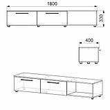Тумба-под ТВ МГ-8 Компаніт Бук (180х40х33 см), фото 2