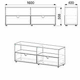 Тумба під ТВ МГ-7 Компанит КОМБІ (160х40х58,8 см), фото 2