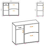 Тумба для взуття Компанит ТО 5 Горіх екко, фото 2