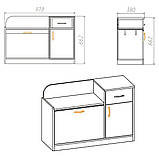 Тумба для взуття Компанит ТО 4 Вільха, фото 2