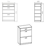 Тумба для взуття Компанит ТО 3А Горіх екко, фото 2