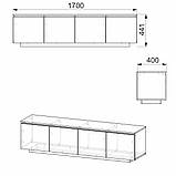 Тумба під ТВ МГ-5 Компаніт Вільха (170х40х41,1 см), фото 2