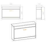 Тумба для зуття Компаніт 1 Дуб Сонома, фото 2