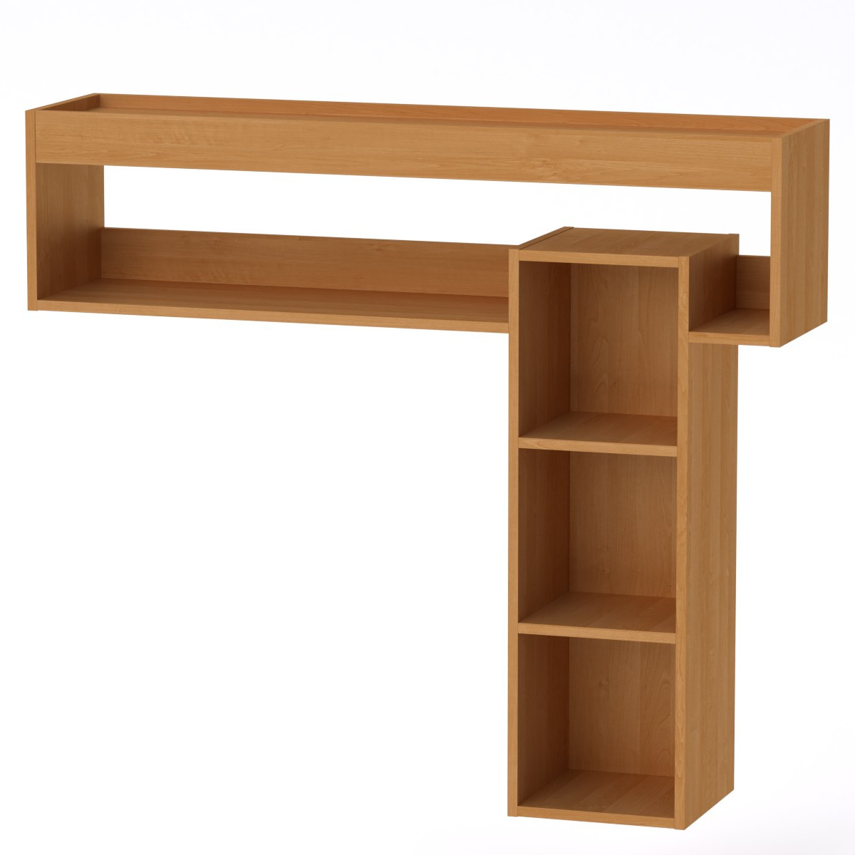 Полиця настінна Компаніт МГ-6 навісна-3 Вільха (120х28х105,1 см), фото 1