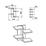 Полиця настінна П 15 Компанит Горіх Екко, фото 2