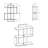 Настінна полиця Компанит П 8 Горіх Екко, фото 2