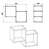 Полиця настінна Компанит П 2 Горіх Екко, фото 2