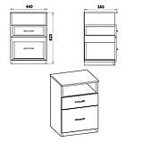 Тумбочка нічна Компанит ПКТ 4 Вільха, фото 2