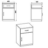 Тумбочка нічна Компанит ПКТ 3 Яблуня, фото 2