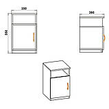 Тумбочка нічна Компаніт ПКТ 1 Німфея альба (білий), фото 2