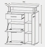 Тумба для взуття ТО-2 Еверест комбі, фото 2