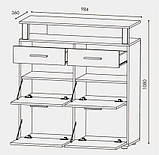 Тумба для взуття ТО-3 Еверест Сонома + Трюфель, фото 2