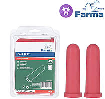 Соска для телят 10см червоного кольору (М'яка) FARMA