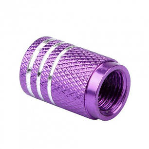 Ковпачки на ніпель Alitek 3Stripes Purple/Silver (4 шт), фото 2