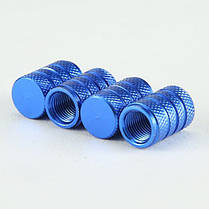 Ковпачки на ніпель для автомобіля Alitek 3Stripes Classic Blue (4 шт), фото 2