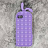 Чохол-антистрес Поп Іт для iPhone 6S силіконовий Pop It, Кролик, Фіолетовий, фото 3