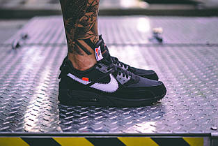 Кросівки Nike Air Max 90 Off-White Black, фото 4