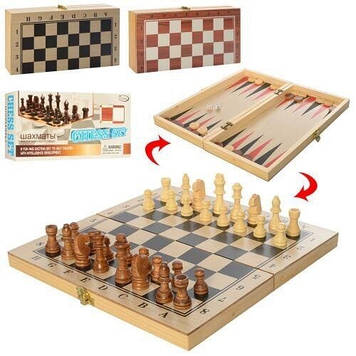 Шахи 3в1(шахи,шашки,нарди),в кор-ці,29,5х15х4,5см,2 кольори№YT29A-B(24)