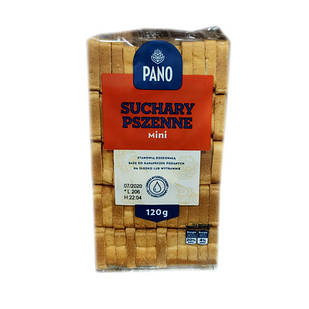 Сухарики грінки міні пшеничні Pano Mini, 120 г, Польща, тости, сухарі