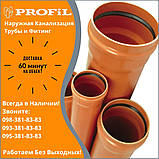 Коліно 110х45° для зовнішньої каналізації, Profil, Польща, фото 2