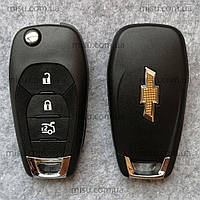 Корпус ключа Chevrolet Trax Spark Cruze Trailblazer Sonic Trailblazer Malibu , 3 кнопки, лезвие HU100
