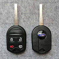 Корпус ключа Ford Edge Escape Flex Explorer Taurus 4 кнопки лезвие HU101