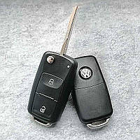 Ключ выкидной Volkswagen Skoda Seat 2 кнопки лезвие HU66