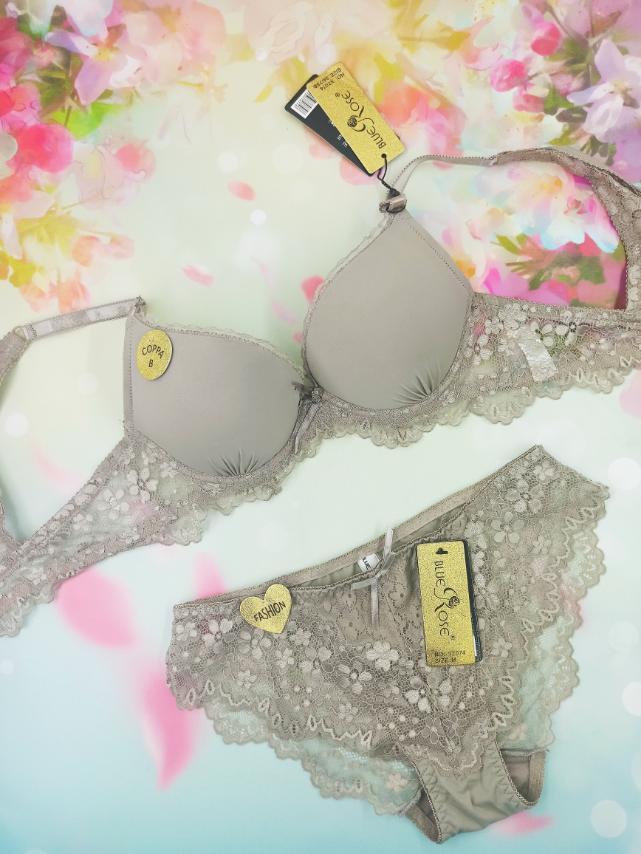 Комплект спідньої білизни Blue Rose оригінальна спинка 85B кава з молоком (7074)