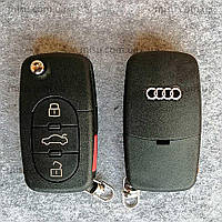 Корпус выкидного ключа Audi TT A2 A3 A4 A6 A8 TT Quattro , 3 кнопки +panic 1620