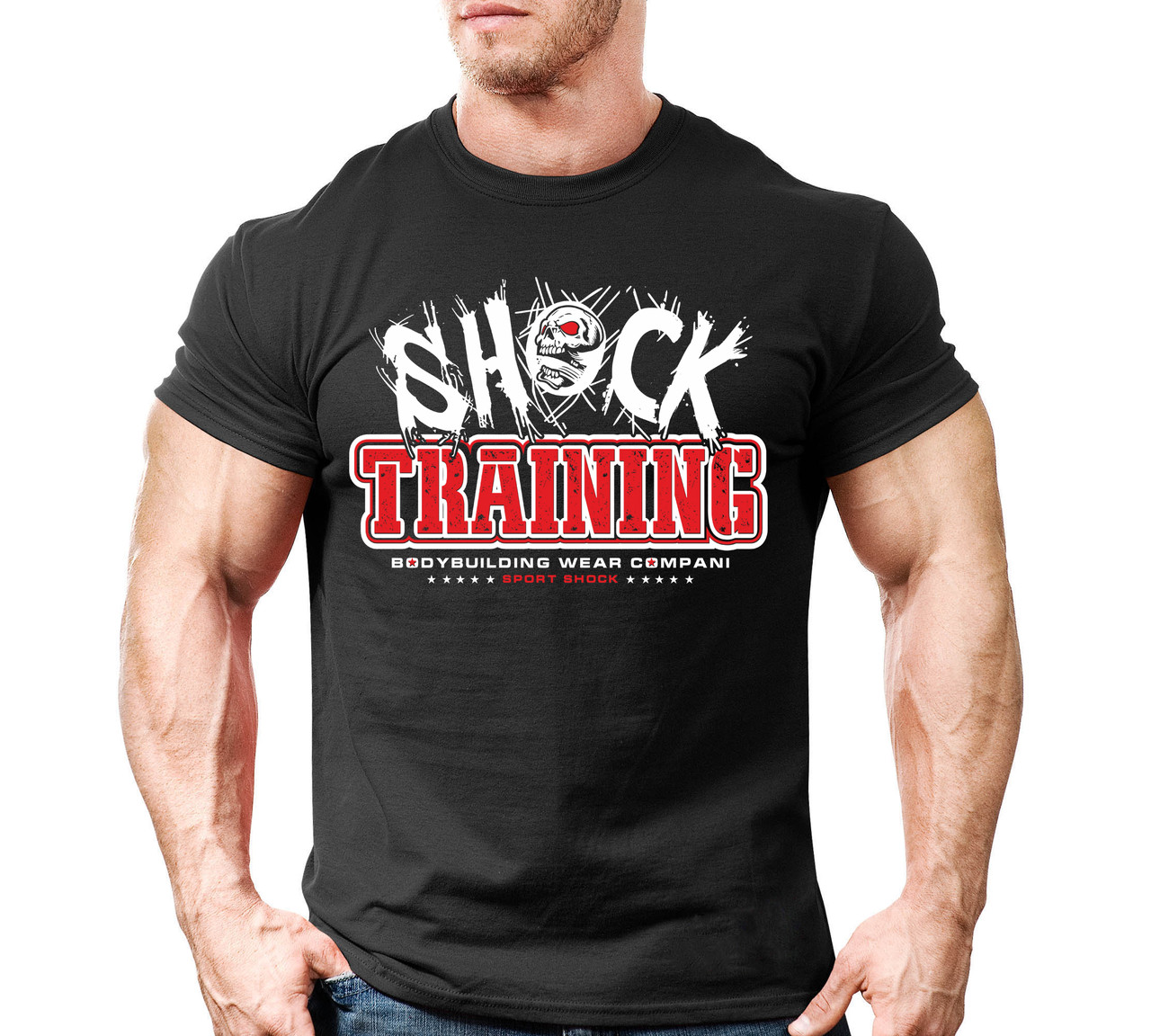 Футболка для бодибілдингу Shock training (різні кольори)