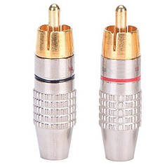 Штекери під паяння FreeEnd — RCA Metal Alitek Silver/Gold (комплект 2 шт.)