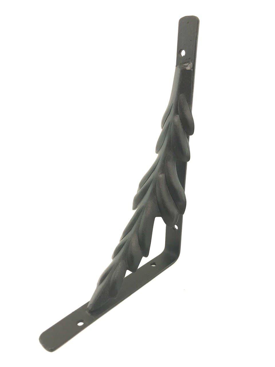 Куточок-Кронштейн декоративний (245х165 мм), товщина 2.5 мм (чорний) лист