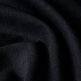 Тканина для штор Блекаут рогожка антрацитно-чорна Туреччина 124000v21 сонцезахисна, затемнююча.