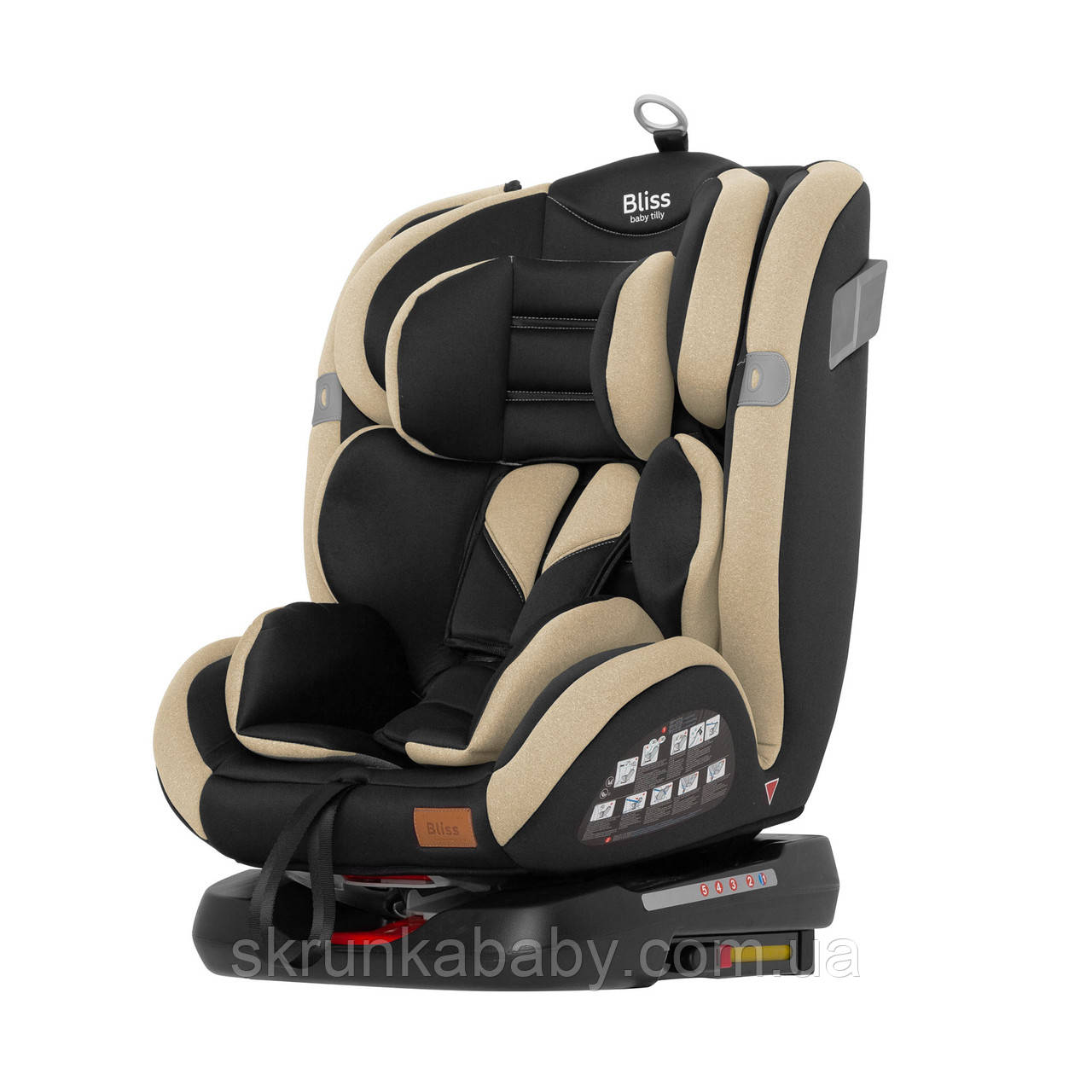 Автокрісло TILLY Bliss T-535 Latte Beige 0+1+2+3 ISOFIX з поворотом