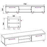 Тумба ТВ-1 МГ-2 Компанит білий, фото 2