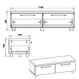 Тумба ТВ-2 МГ-2 Компанит горіх екко, фото 2