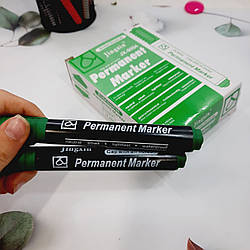 Маркер Permanent JX-8004 чорний 12 шт. Зелений