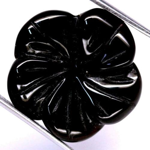 11.49 кт. Природний чорний онікс різь, фото 1